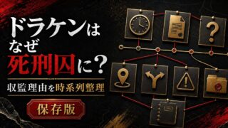 「東京卍リベンジャーズ」ドラケンはなぜ死刑囚になった？収監された理由の要点を伝えるリベンジャーズ図鑑アイキャッチ画像