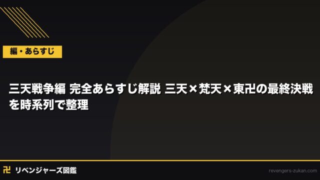 三天戦争編 完全あらすじ解説｜三天×梵天×東卍の最終決戦を時系列で整理