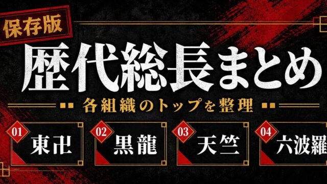 東京リベンジャーズ歴代総長完全まとめ｜各組織のトップたちを一覧で徹底解説の要点を伝えるリベンジャーズ図鑑アイキャッチ画像