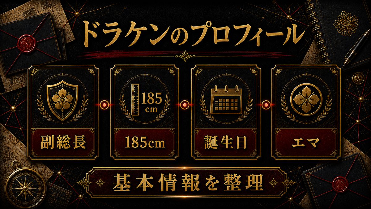 龍宮寺堅(ドラケン)のプロフィールの要点を整理した東京リベンジャーズ解説画像