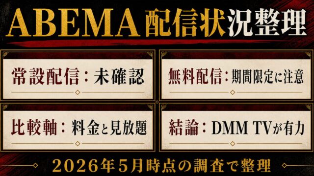 東京リベンジャーズはABEMAで見られる？2026年最新の配信状況まとめの要点を伝えるリベンジャーズ図鑑アイキャッチ画像