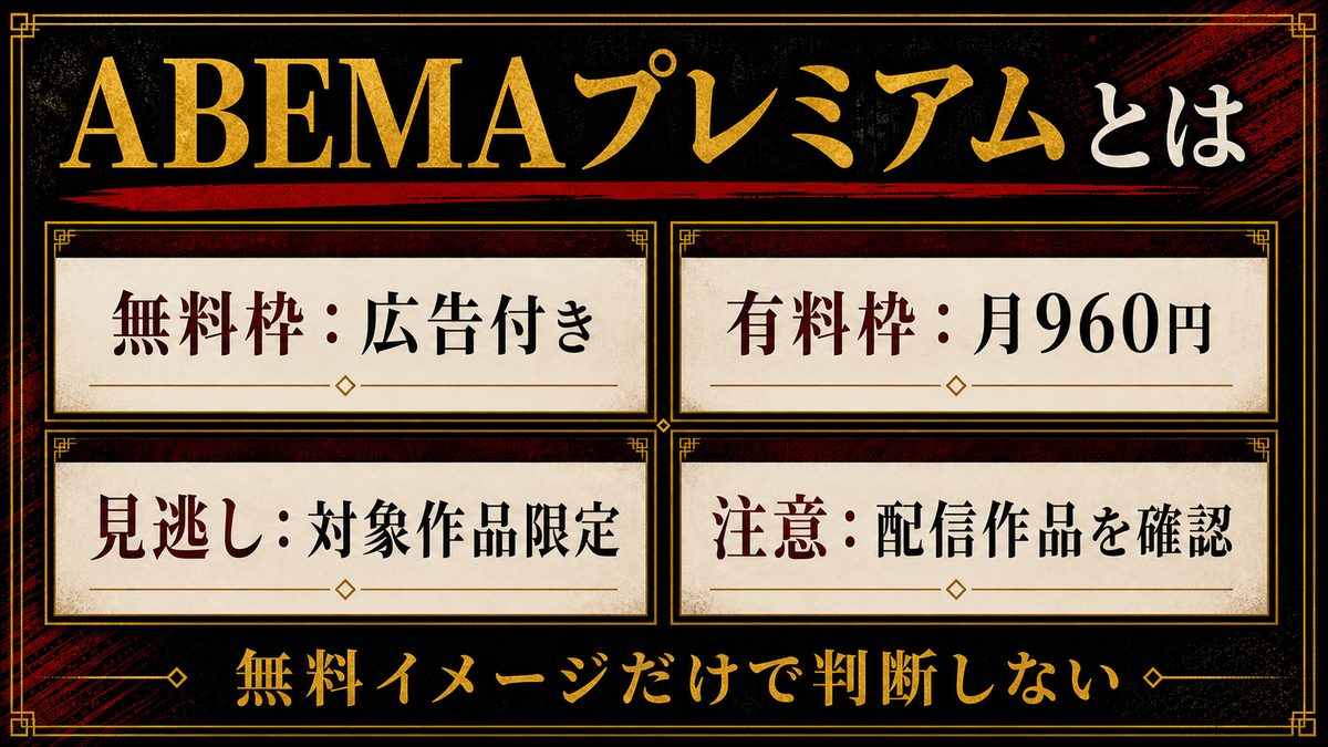ABEMAプレミアムとは何か——無料視聴との違いの要点を整理した東京リベンジャーズ解説画像