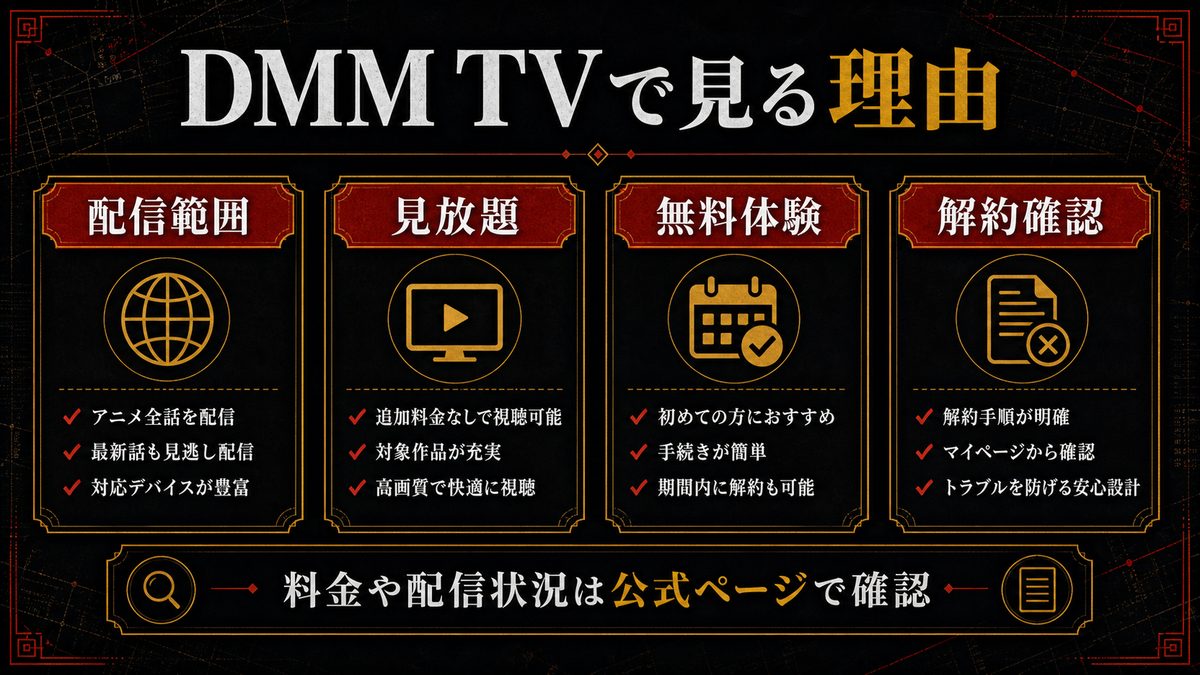 アニメを見るならDMM TVが最もコスパが高い理由の要点を整理した東京リベンジャーズ解説画像