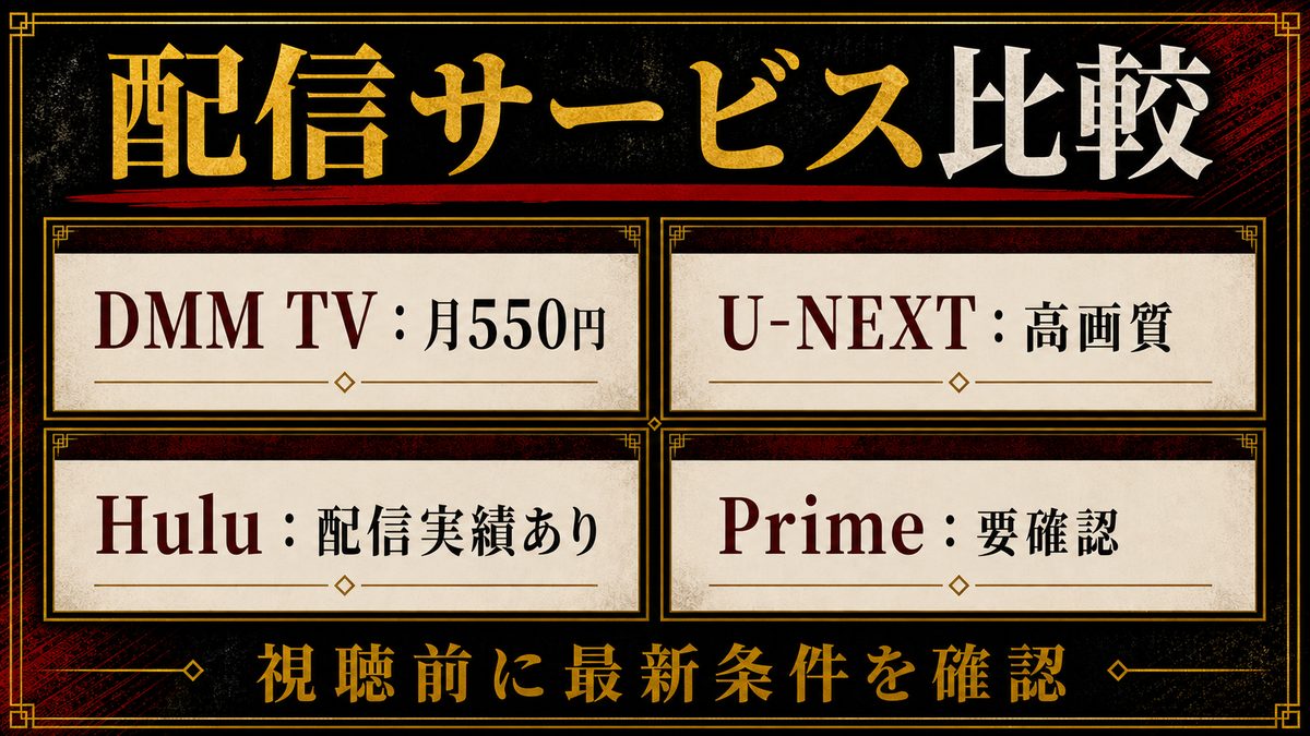 どこで見られるか——配信サービス比較の要点を整理した東京リベンジャーズ解説画像