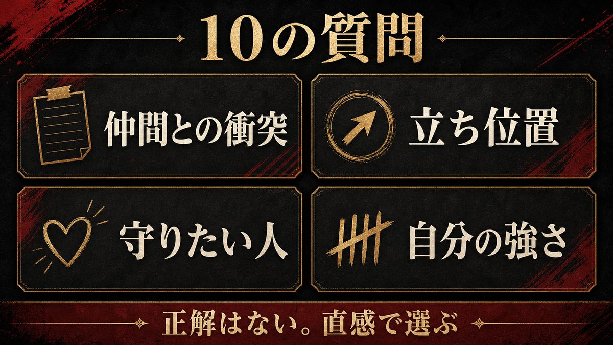 【10の質問】直感でA〜Dを選ぼうの要点を整理した東京リベンジャーズ解説画像
