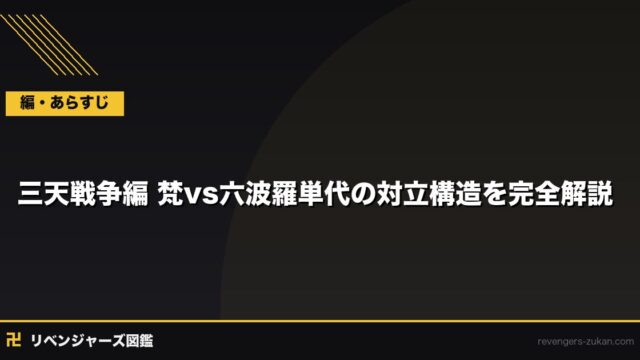 三天戦争編 梵vs六波羅単代の対立構造を完全解説