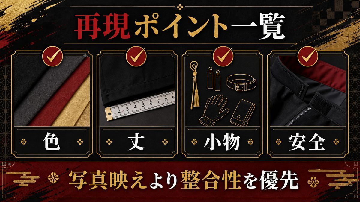 コスプレ再現のポイントと必要アイテム一覧の要点を整理した東京リベンジャーズ解説画像