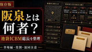 「東京リベンジャーズ」阪泉とは何者？池袋ICBMの総長を務めた刈り上げモヒカンの要点を伝えるリベンジャーズ図鑑アイキャッチ画像