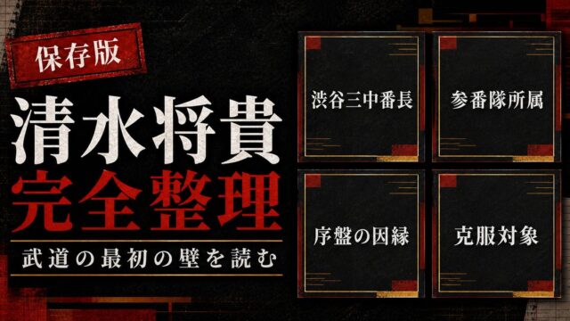 清水将貴（キヨマサ）完全プロフィール｜武道のトラウマを作った男の要点を伝えるリベンジャーズ図鑑アイキャッチ画像
