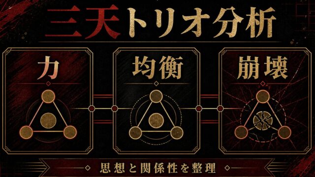 三天（サウス×ワカ×ベンケイ）完全分析｜最強トリオの関係性・各自の思想・崩壊の必然性を徹底解説の要点を伝えるリベンジャーズ図鑑アイキャッチ画像