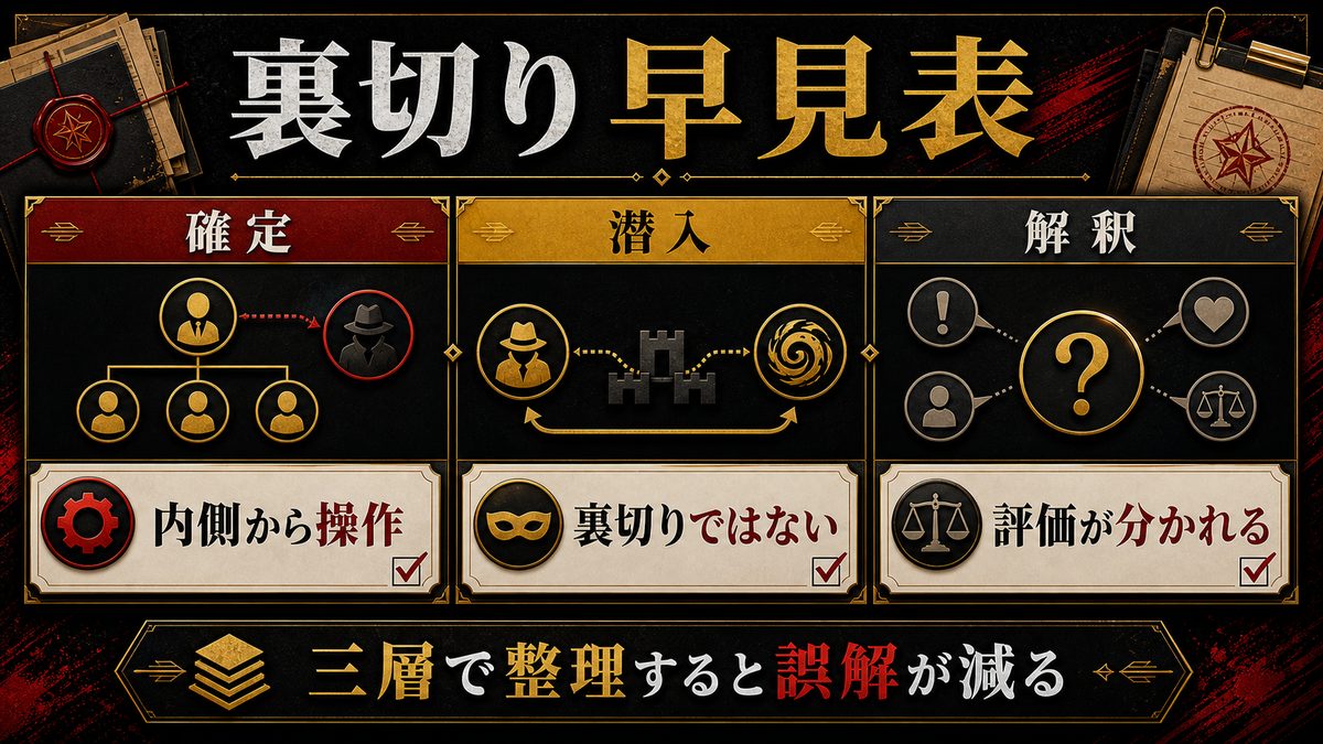 裏切りの全体像を一望|確定と解釈の早見表の要点を整理した東京リベンジャーズ解説画像