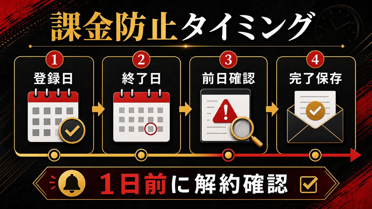 課金を防ぐための解約タイミング早見表の要点を整理した東京リベンジャーズ解説画像