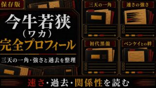 今牛若狭（ワカ）完全プロフィール｜三天の一角・強さと過去を徹底解説の要点を伝えるリベンジャーズ図鑑アイキャッチ画像