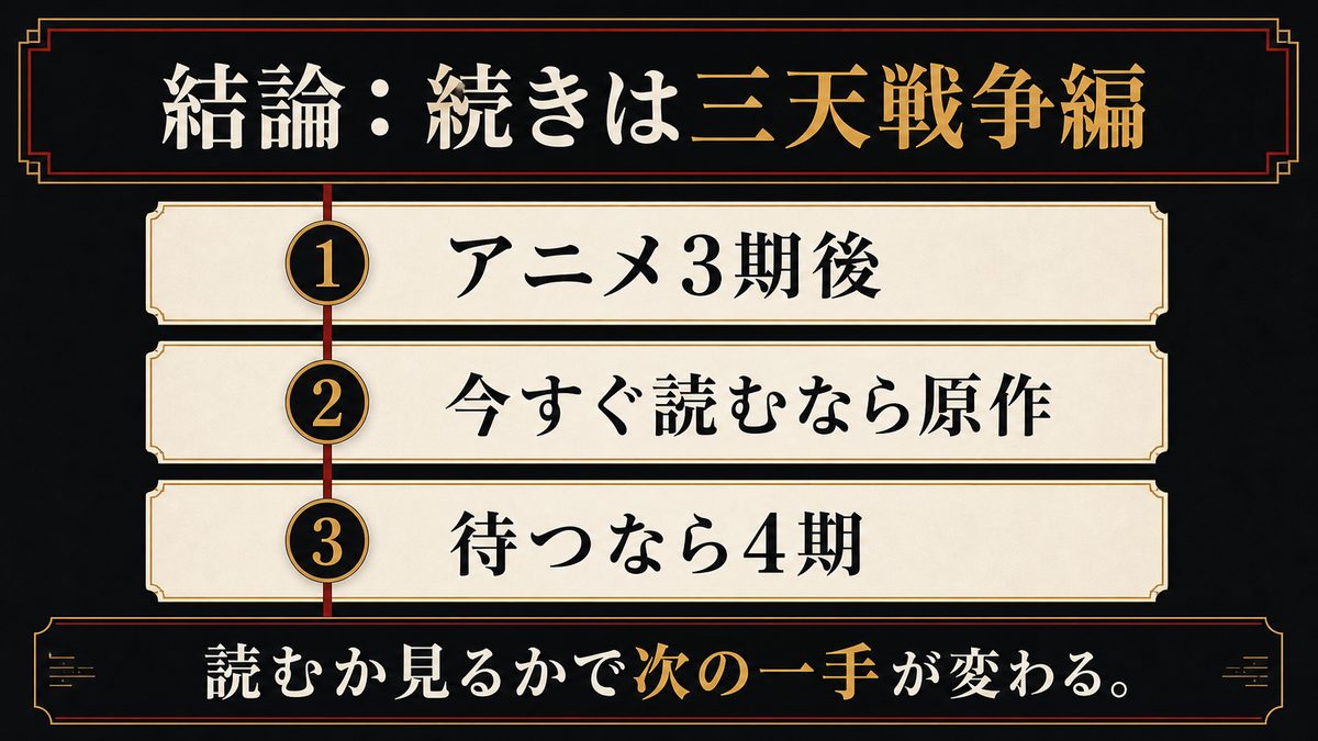 結論：アニメの続きは「三天戦争編」＝4期、今すぐなら原作漫画の要点を整理した東京リベンジャーズ解説画像
