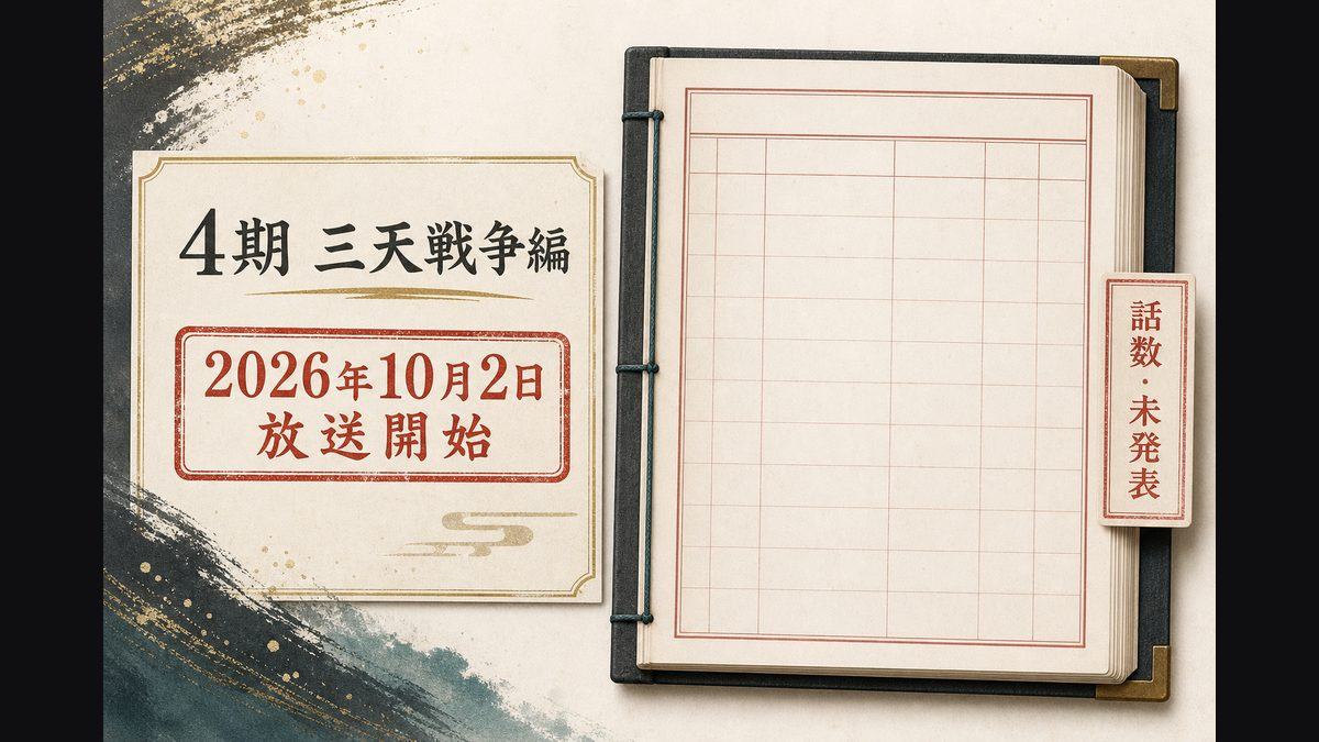 アニメ4期『三天戦争編』の話数は?(2026年10月放送予定)の要点を整理した東京リベンジャーズ解説画像