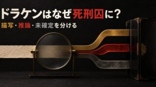 ドラケンが死刑囚となった経緯を描写・推論・未確定に分けて整理する記事のアイキャッチ