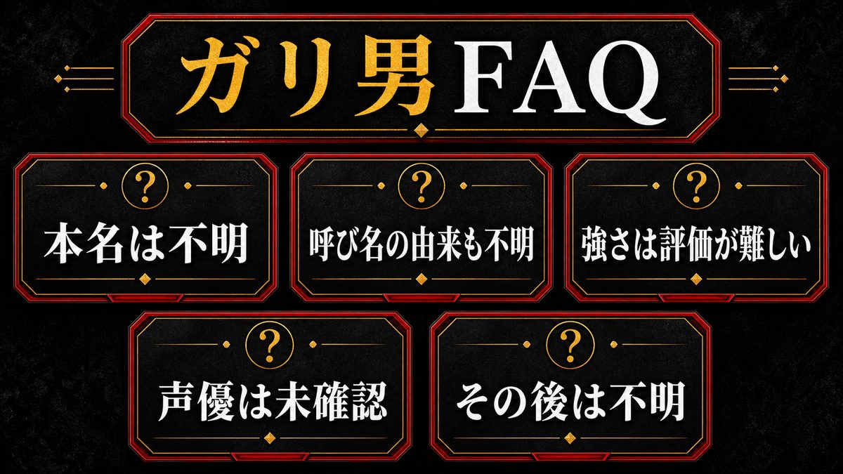 ガリ男に関するよくある質問（FAQ）の要点を整理した東京リベンジャーズ解説画像