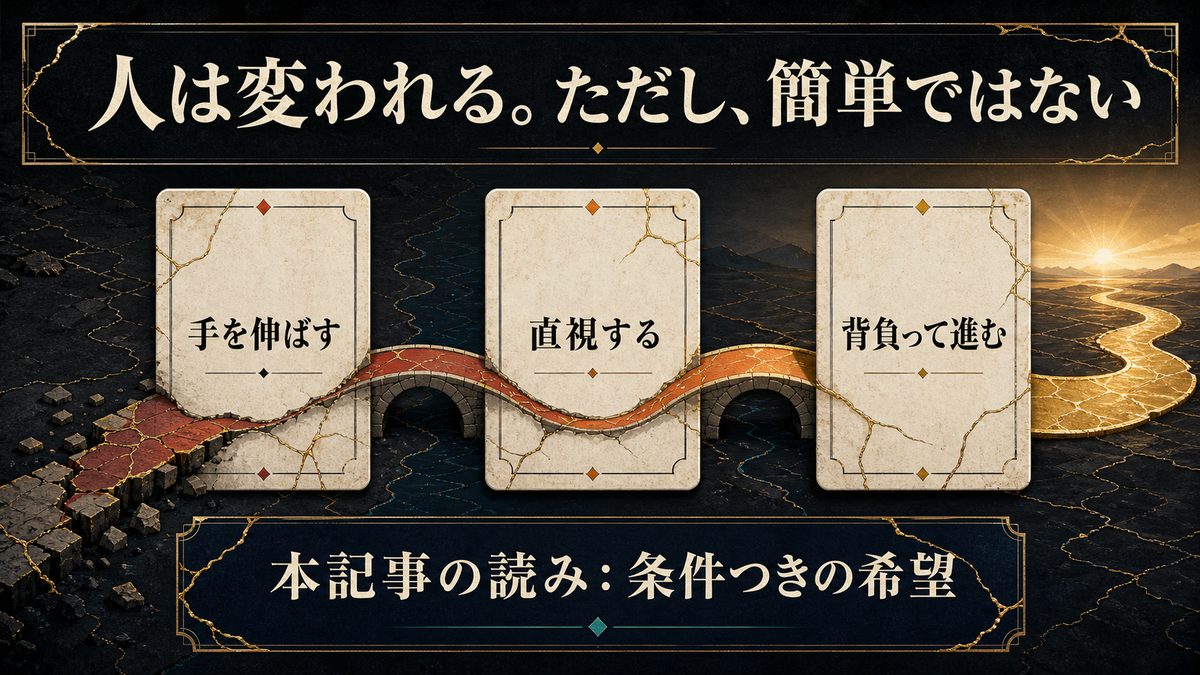 「人は変われるのか」に原作はどう答えたかの要点を整理した東京リベンジャーズ解説画像