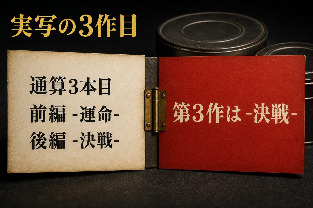 東京リベンジャーズ実写映画の3作目が後編『-決戦-』であることを示す図