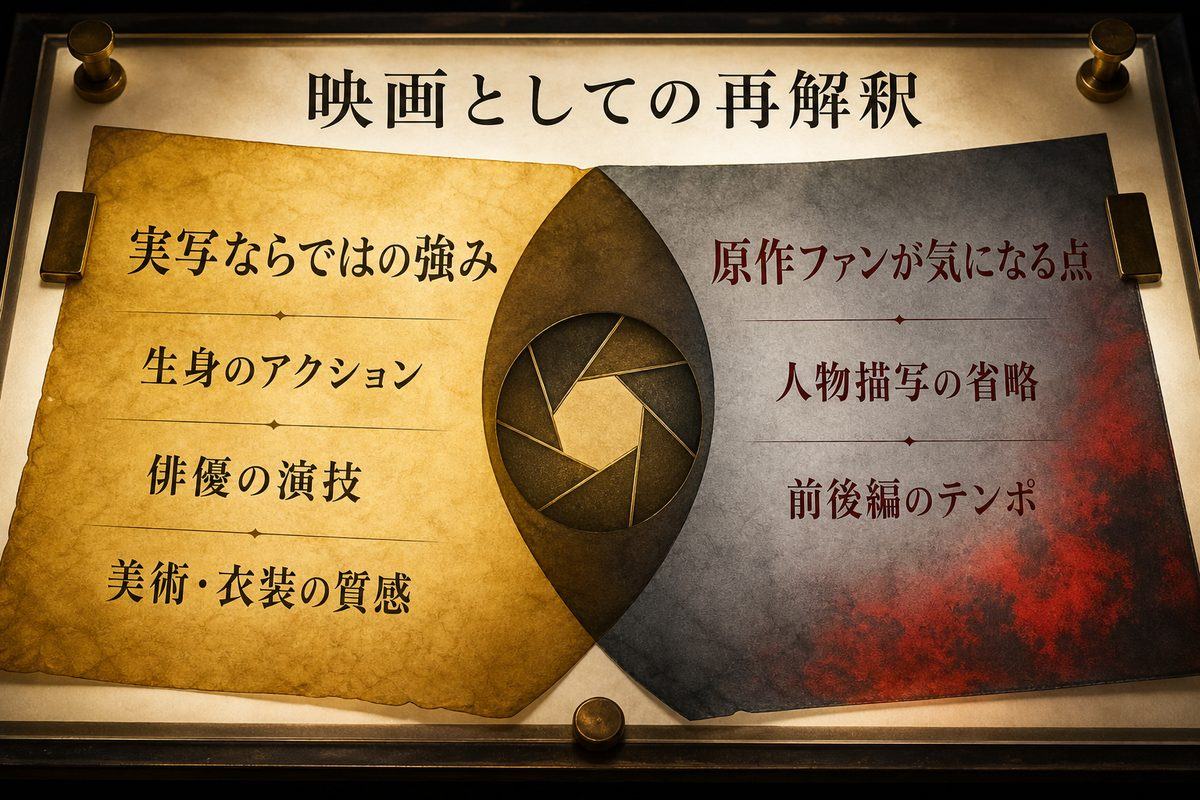 東京リベンジャーズ実写映画の強みと原作ファンが気になる点を両面で整理した図