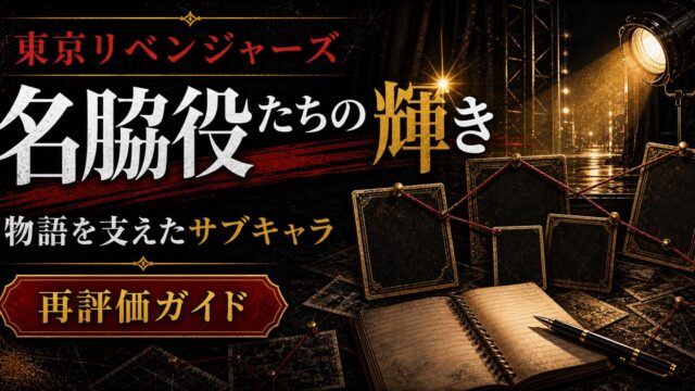 東京リベンジャーズ 名脇役たちの輝き｜物語を支えたサブキャラの魅力を再評価の要点を伝えるリベンジャーズ図鑑アイキャッチ画像