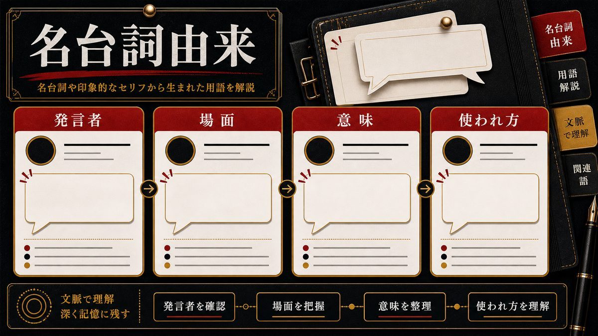 💬 名台詞由来の流行語辞典(粋がんなよ・ヒナタを救うなど)の要点を整理した東京リベンジャーズ解説画像