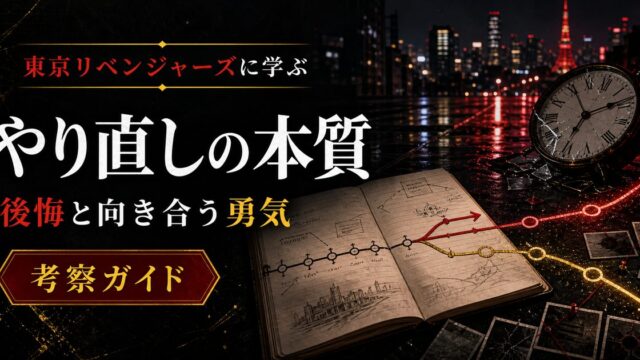 東京リベンジャーズに学ぶ「やり直し」の本質｜後悔と向き合う勇気の要点を伝えるリベンジャーズ図鑑アイキャッチ画像