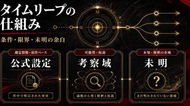 東京リベンジャーズ タイムリープの仕組み完全解説｜条件・限界・武道が選ばれた理由の要点を伝えるリベンジャーズ図鑑アイキャッチ画像