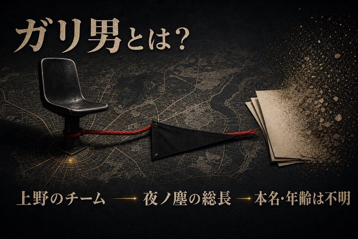 上野のチーム夜ノ塵の総長ガリ男と未公表プロフィールを整理した図