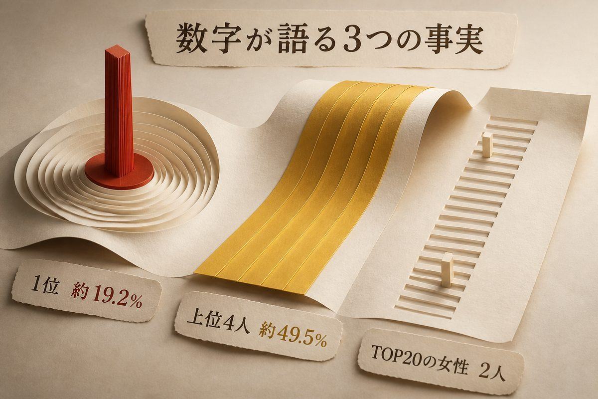 マイキー約19パーセントと上位4人約49.5パーセントなど人気投票の数値分析図